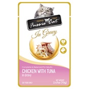 Fussie Cat Pouch: Chicken & Tuna in Gravy 2.47 oz